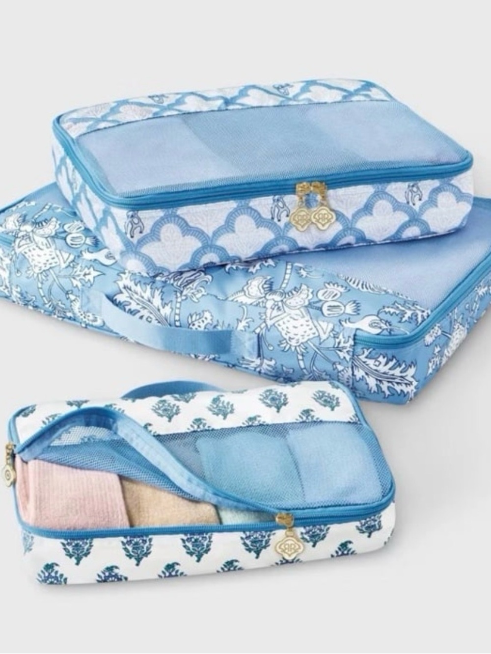 Roller rabbit x target packing cube set of 3 new in packaging blue